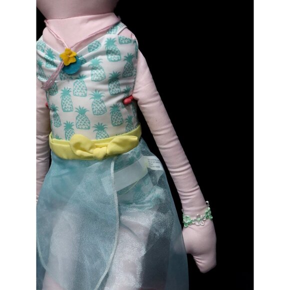 Pottery Barn Kids Swim Cat 28" Designer Doll 2015 Plush Sunglasses Pineapple - Picture 4 of 12